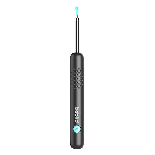 Smart Visuel Ørerenser, Bebird R1, Sort, HD Otoskop med Kamera, LED Lys