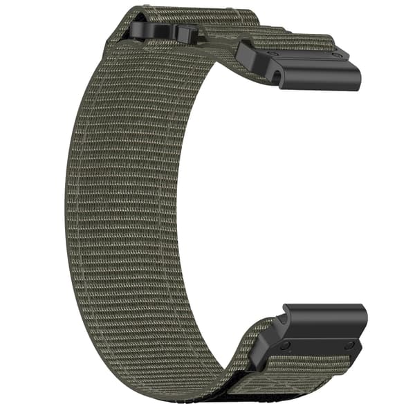 26 mm klockarmband för Garmin Epix Fenix-serien, grå, nylon, justerbart, snabbfäste