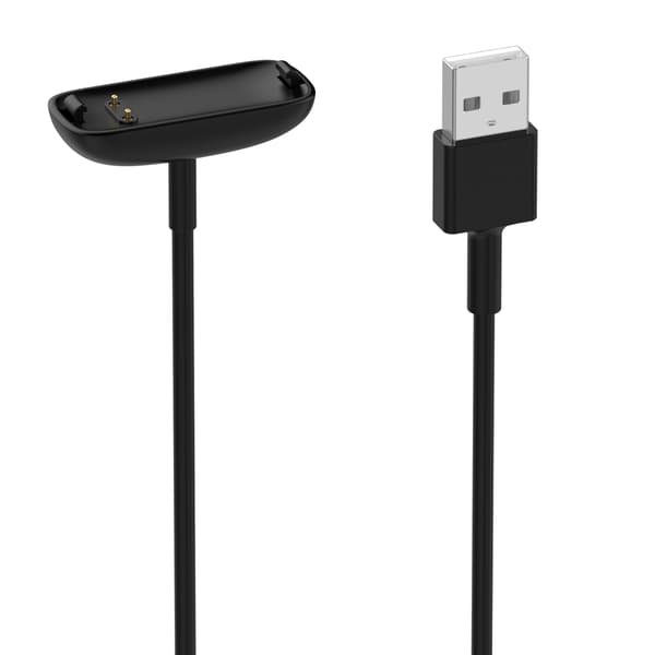 Fitbit Inspire 3 ladekabel, hurtiglading, svart, 1m, kompakt bærbar