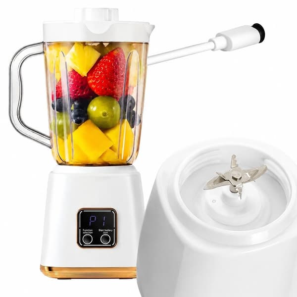 Bærbar USB Oppladbar Smoothie Blenderkopp, Hvit, Trådløs, for Cocktails og Juicer White