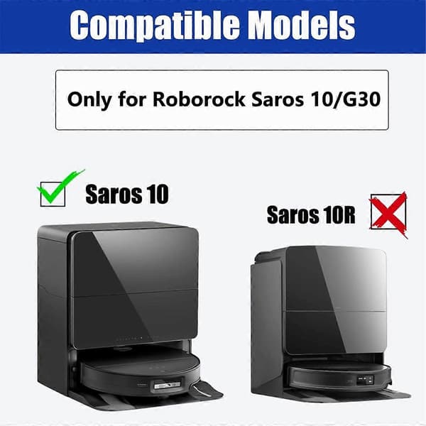 6 stk. moppepuder erstatning til Roborock Saros 10 / G30 / Roborock S9 Maxv Ultra støvsuger dele Grey