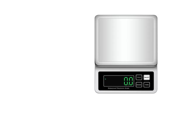 Digital köksvåg, vit, 10kg/1g, rostfritt stål, USB-uppladdningsbar, precision White