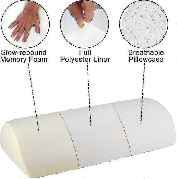 Memory Foam Støttepute, Sakte Retur Ingen Deformasjon, 40x20x10cm, Knie- og Midjepleiepute