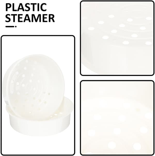 3L PP Mad Damperkurv Sæt med 2 til Elektrisk Riskoger, Dampstativ til Grøntsager og Dumplings