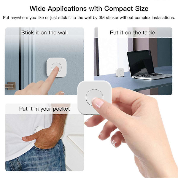 Tuya Zigbee Trådlös Mini Switch En Knapp Tryckknapp Kontroll Scen Smart Fjärrkontroll Hem Auto