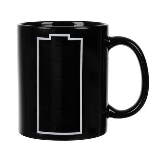 Magisk Varmefølsom Kaffekopp, 330 ml, Batteriladeeffekt, Keramikk, Svart