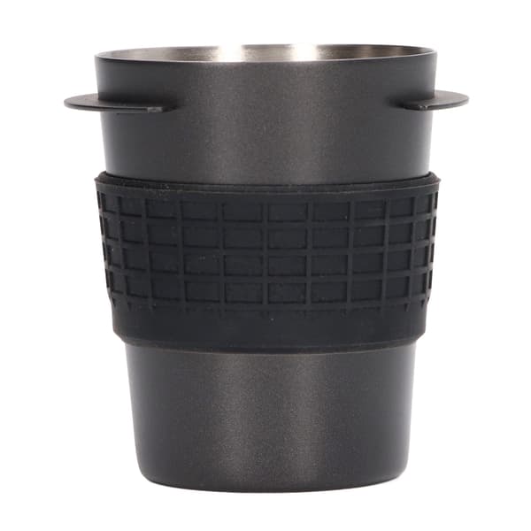 58 mm kaffedoseringskop i rustfrit stål, sort, med silikonering, til espressomaskine