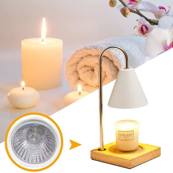 50W GU10 Halogen erstatningspære for lysvarmer, voksbrenner, varmhvit 120V