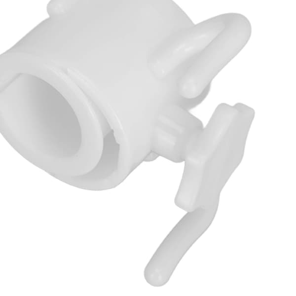 Plaststrandparasollhängkrok, 4-grenad, handdukshatt solglasögonhållare, vit, 2-pack