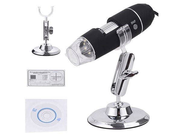 USB Digitalmikroskop, 1000x förstoring, 8 LED, justerbar zoom, bärbar