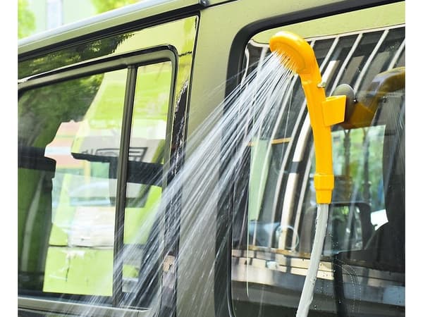 12V Bærbar Campingbruser til Bil, Grå-Orange, Udendørs Rejse