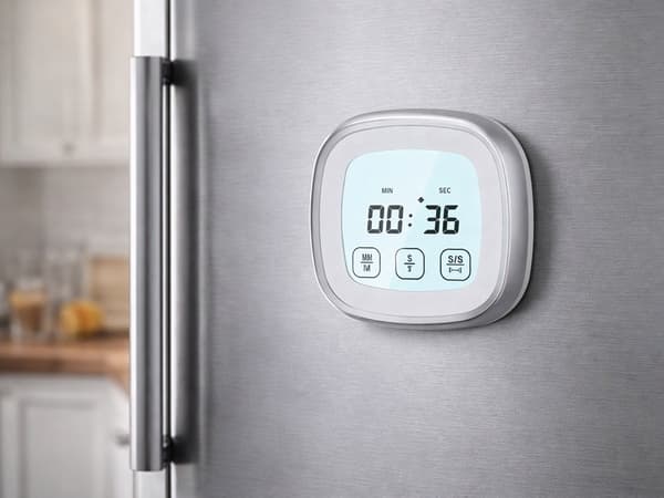 Digitalt køkkentermometer med probe, rustfrit stål, -20°C til 300°C, LCD-display Silver