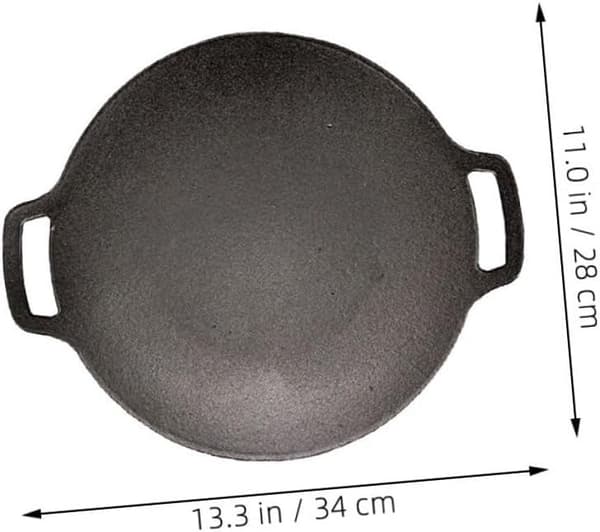 Støbejernsgrillpande til camping, non-stick BBQ-rist til fisk og grøntsager