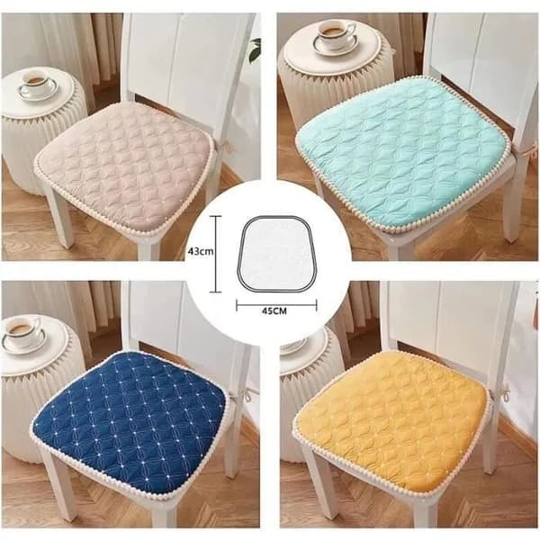 Sklisikker stolpute 45x45cm, vaskbar polyesterfiber for restauranter Plaid-light green