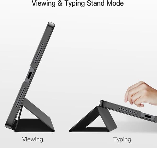 Sort etui kompatibelt med iPad Mini (A17 Pro, 2024-model, 7. generation) og iPad Mini 6 (2021)