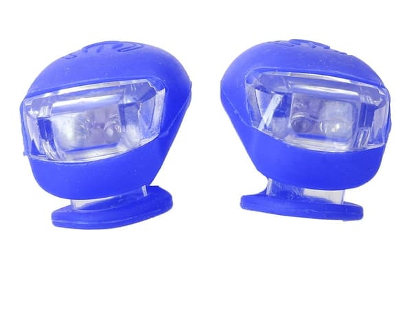 2 LED Cykellampor, Blå, Silikon, Vattentät, Främre Cykellampset om 2