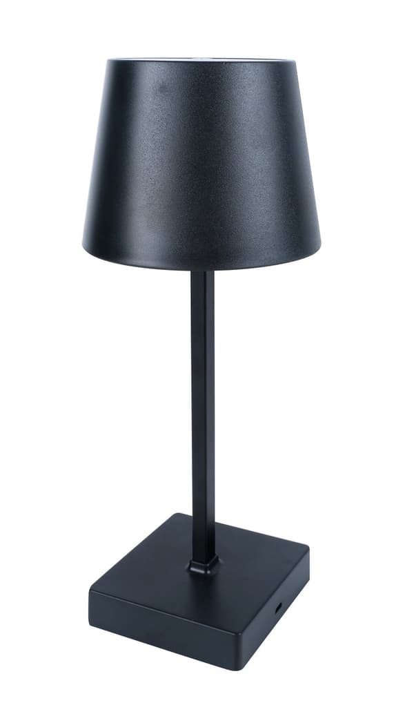 LED Bordlampe Dæmpbar Touch-kontrol, Sort, ABS & Aluminium, Batteridrevet