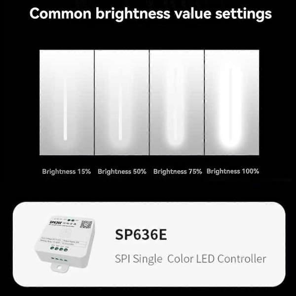 And-SP636E SPI Monokrom Controller DC5-24v Understøtter 2.4G Touch Fjernbetjening