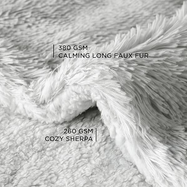 Vandtæt vaskbart blødt hundetæppe til store hunde og mennesker, kæledyrstæppe til sofapudebeskytter. Light Grey L(100x120cm)