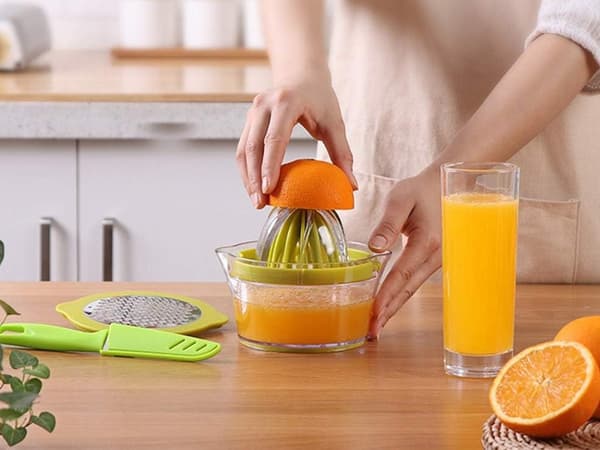 Manuel citruspresser, grøn, 400 ml, plast citronpresser til frisk juice