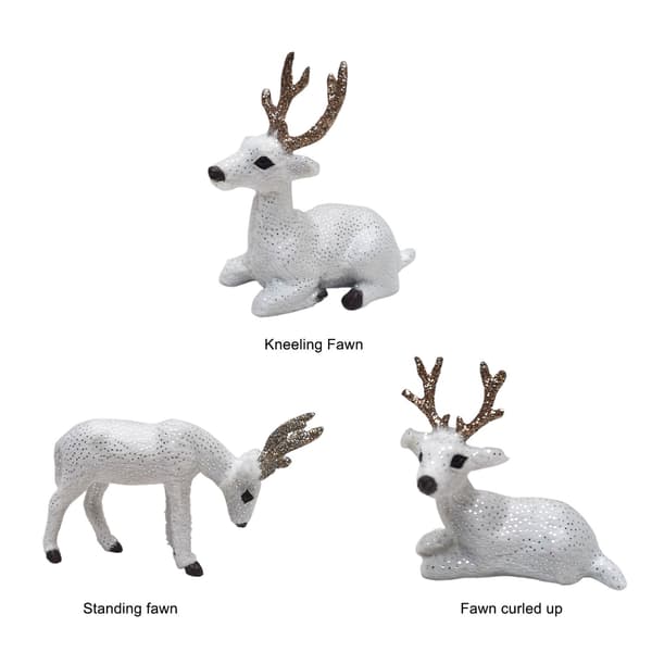 Miniature Hjortefigur, Julepynt, Dyremodel, Skrivebordsdekoration, Sød