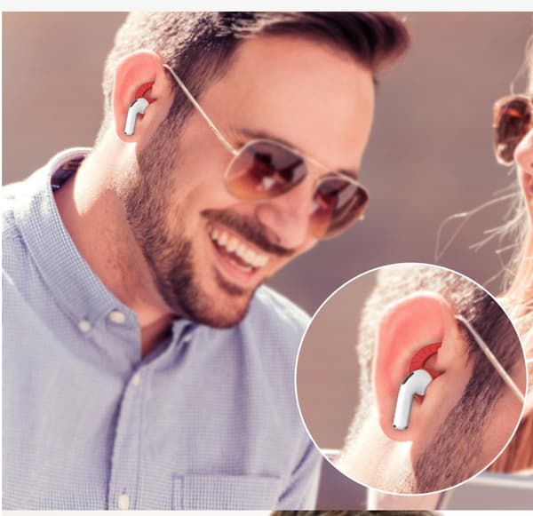 Ørepropper kompatible med Apple AirPods 4. generation, støvtætte silikoneovertræk, svedafvisende, sort