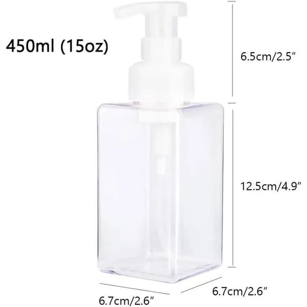 Skumsæbedispensere sæt med 2, 450 ml, til lotion, genopfyldelige flasker