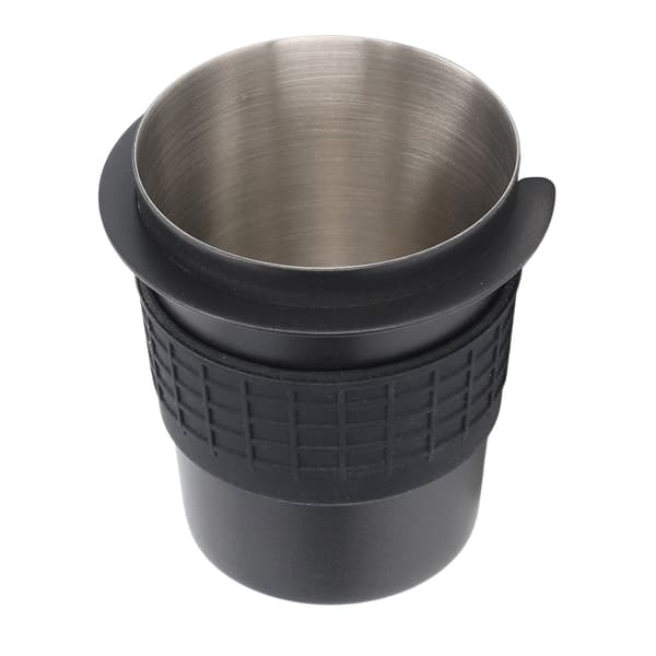 58 mm kaffedoseringskop i rustfrit stål, sort, med silikonering, til espressomaskine