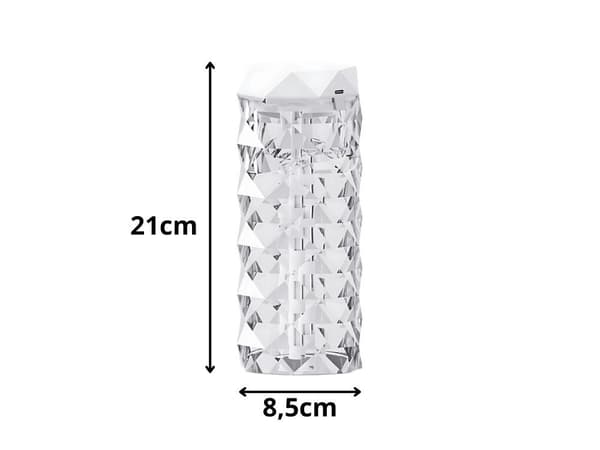USB Aroma Diffuser Luftfugter, 1000ml, RGB Krystalglas, Æterisk Olie, Stille Natlys