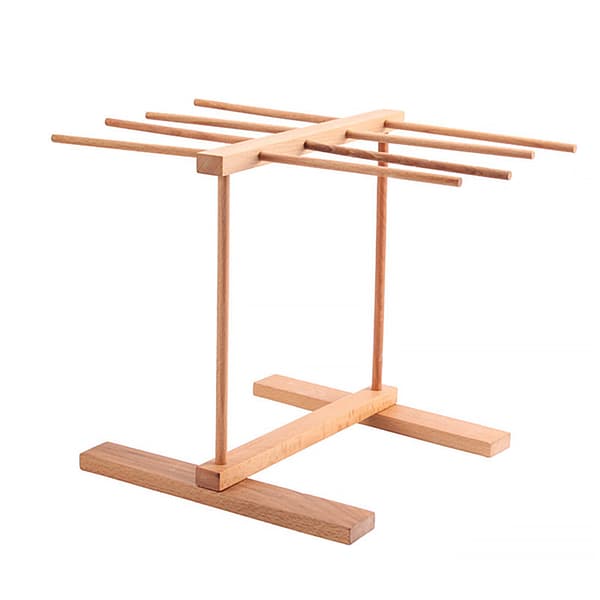 Træ pastatørrestativ, foldbart, 30x28cm, til hjemmelavede nudler