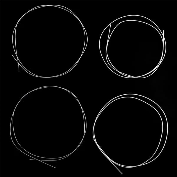 Hvite nylon-ukulelestrenger, 16-dels sett, erstatning for 21 23 26 tommer