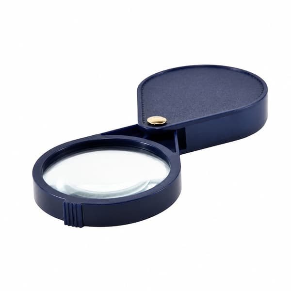 Fickförstoringsglas 10x, blå, 65 mm lins, kompakt bärbar för läsning, inspektion Blue