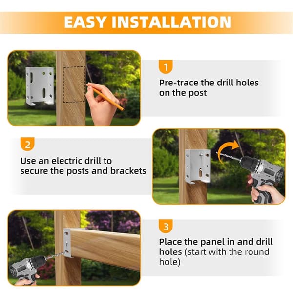 Aluminiumstaketfäste, 2-3/4 tum, kraftig vinylstaketpanel, vit, pulverlackerad