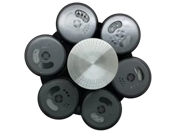Roterende Krydderihylde, 6 Glasbeholdere med Dispenserlåg, 360° Drejelig Organizer