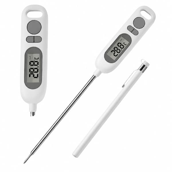 Digitalt køkkentermometer med probe, LCD-display, vandtæt, -50°C til 300°C