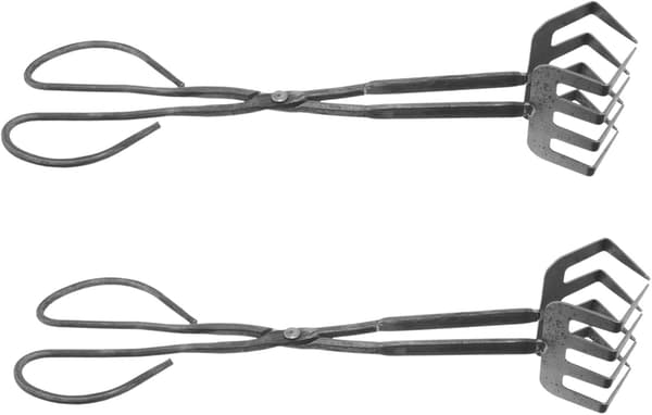 Kul Churrasco Tang 2-dele, Robust Stål, til Pejs & Camping BBQ