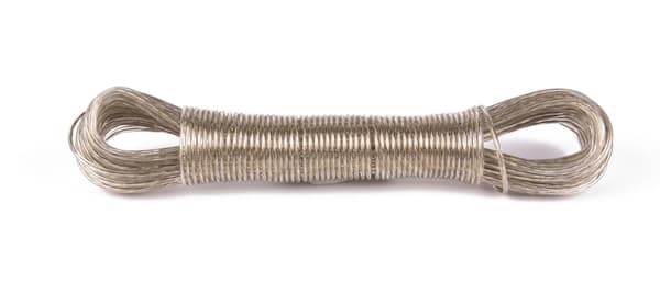 Tørresnor 2mm x 20m, Plastbelagt Stålkerne, Tørresnor til Tøjvask