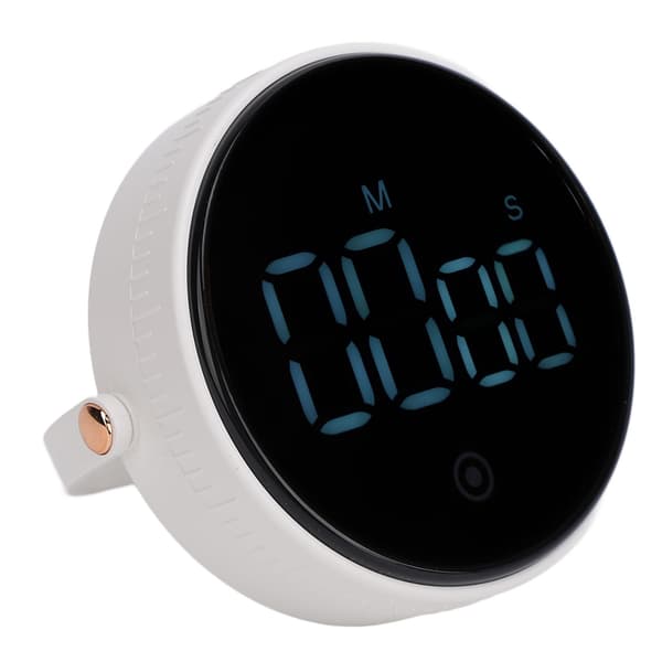 Digital køkkentimer LED-display, hvid, justerbar 3 lydstyrkeniveauer, præcis husholdningstidsminder