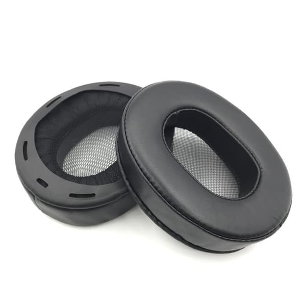 Ørepuder i lammeskind kompatible med Sony MDR-1A/1ADAC, erstatningsørepuder, hukommelsesskum, sort