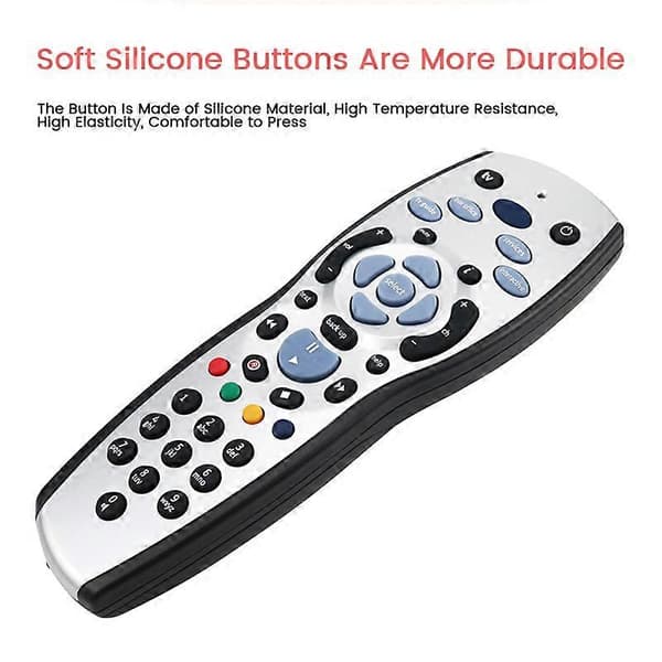 Erstatningsfjernkontroll Sky+HD Rev 9F for alle Sky HD-bokser Silvery