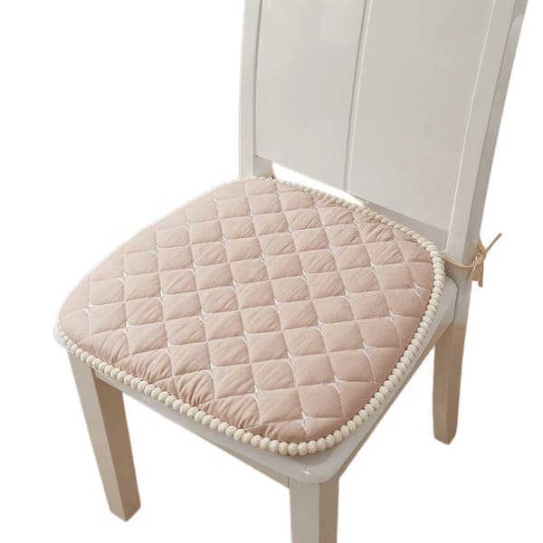 Halkfri stolsdyna 45x45cm, tvättbar polyesterfiber för restauranger Plaid-light camel