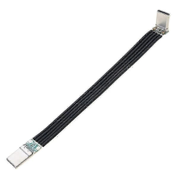 2025 Flexibel USB-C-kabel 20W snabbladdning 480Mbps dataöverföring 10cm 1 bend 1 straight
