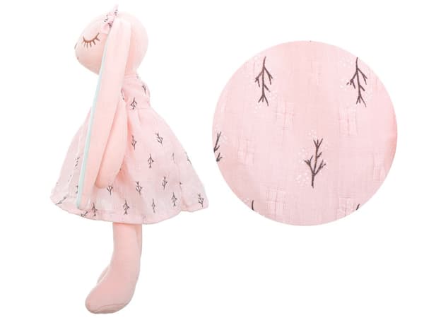 Pehmojänis, vaaleanpunainen, 35 cm, pehmeä pehmolelu lapsille