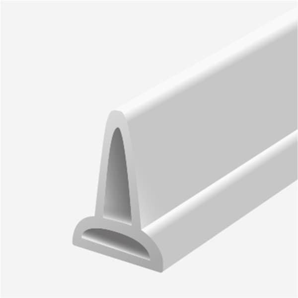 Selvklebende Dusjterskel 200cm, PVC+Silikon Vanntett Dørbarriere, Lav Profil, Hvit