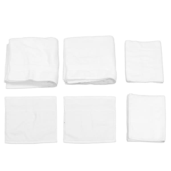 Badehåndklædesæt i bomuld, 6-pak, blødt, stort, absorberende, til badeværelse, husholdning, kollegieværelse
