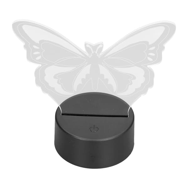 3D Levende Natlampe, 7 Farver Touch Kontrol, USB Genopladelig Sengebordslampe til Soveværelset 1pcs