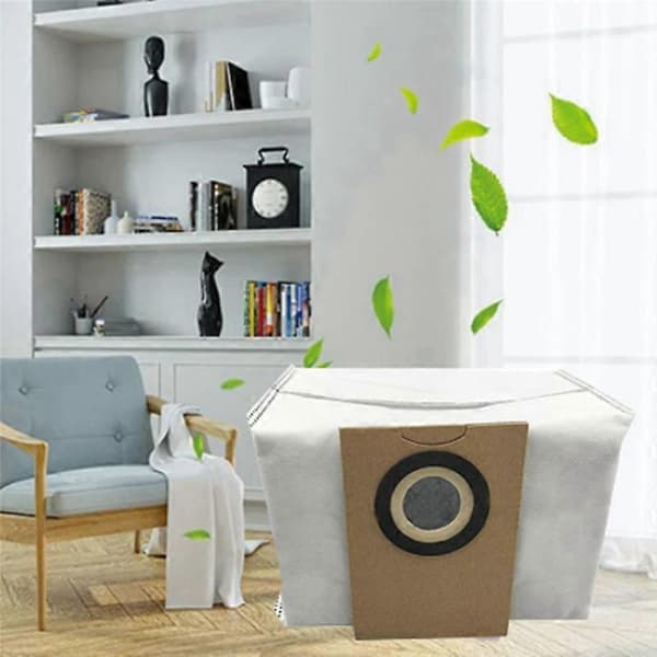 6 stk. støvpose for Alpha2 Pro robotstøvsuger, søppelpose, reservedeler, tilbehør White 6Pcs