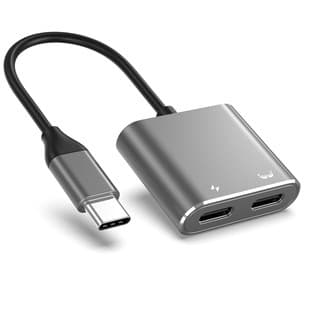 2-i-1 USB C Hub-adapter för AR Smarta Glasögon, Telefon, Dator & Nintendo Switch - Typ-C Expansionsdocka