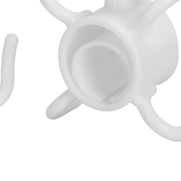 Plaststrandparasollhängkrok, 4-grenad, handdukshatt solglasögonhållare, vit, 2-pack