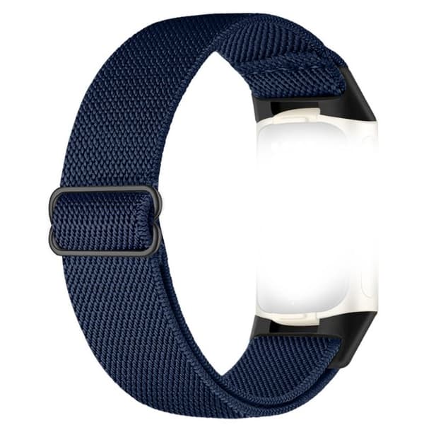 Nylon Urrem til Fitbit Charge 5/6, Marineblå, Åndbar Justerbar NavyBlue